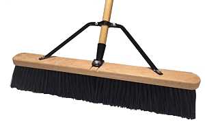 PUSH BROOM 24&quot; POLY BRISTLE  W/BRACE