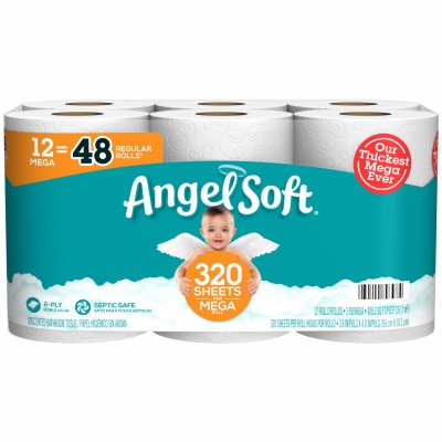 TOILET TISSUE ANGEL SOFT MEGA  ROLLS 48RLS/CS