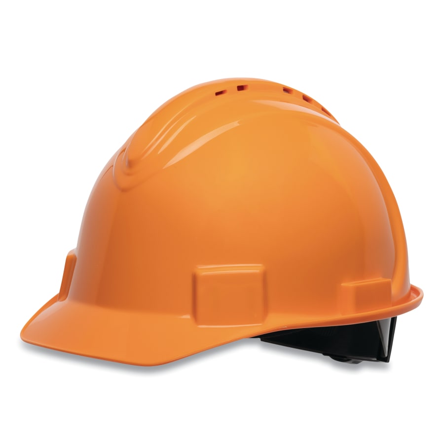 CAP SAFETY ORANGE VENTED 4PT  SUSPENSION