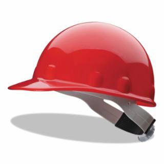 CAP RED SAFETY E2 FIBRE METAL  W/RATCH SUSP
