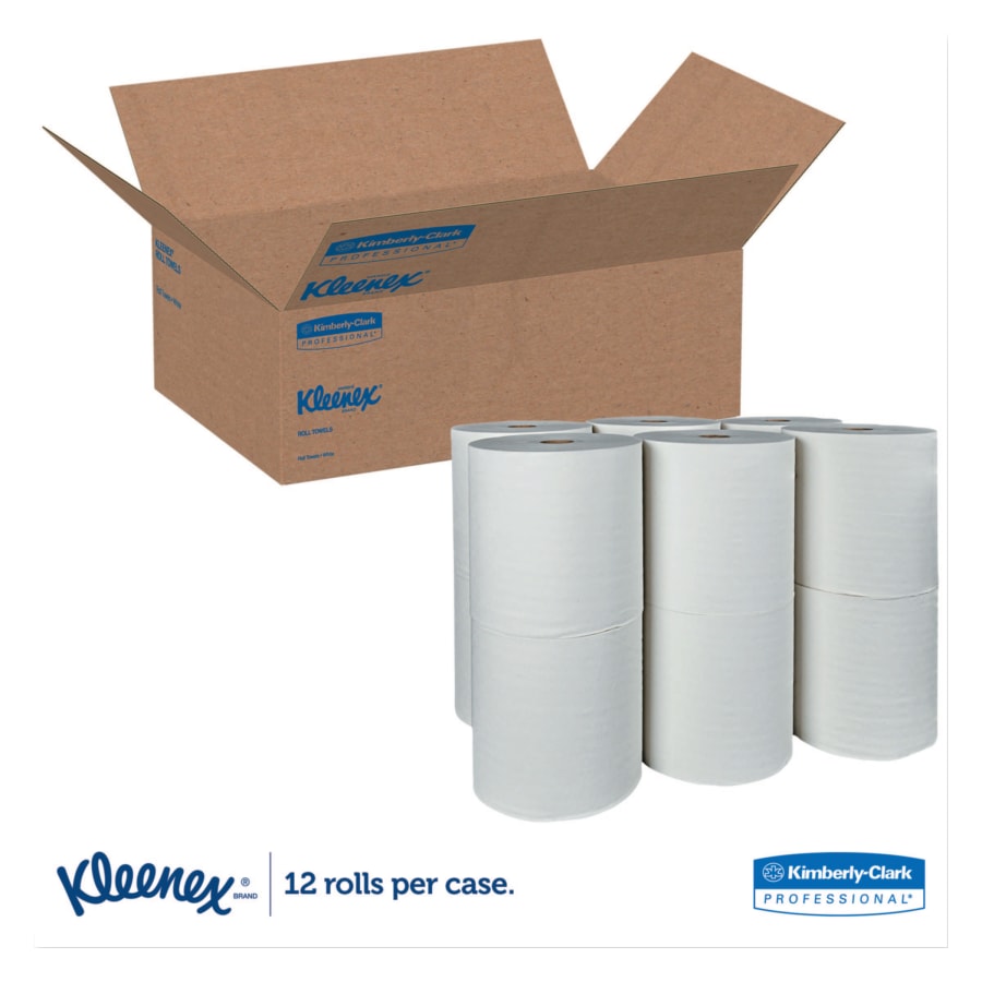 TOWEL 8&quot; X 425&#39; WHITE HARD ROLL 12/CS