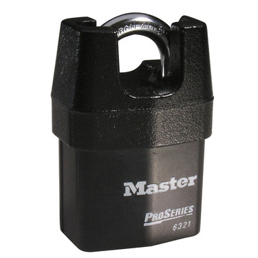 6321 LOCK SECURITY SHROUDED  SHACKLE WEATHER TOUGH KEYED 