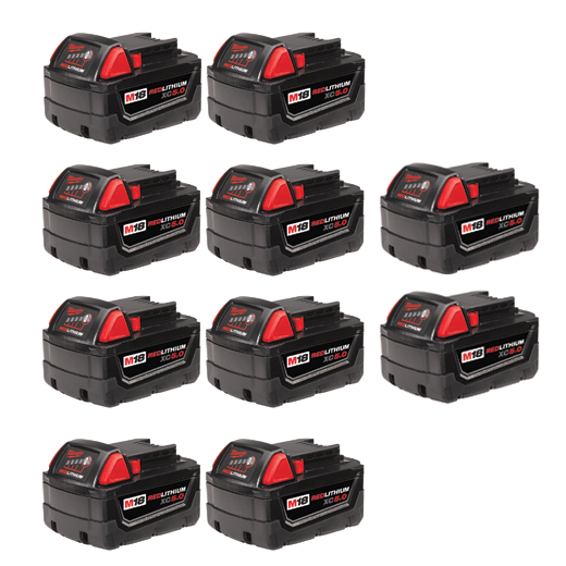 BATTERY BULK PACK 10EA M18 XC5.0