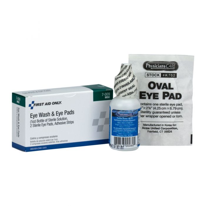 EYE FLUSH WITH PADS AND STRIP 1OZ