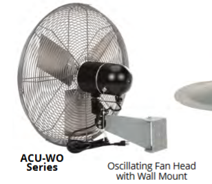 FAN 30&quot; UNASSEM OCCILLATING W/ WALL MOUNT 1/4 HP