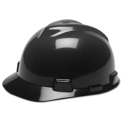 CAP SAFETY BLACK W/ RATCH SUSP